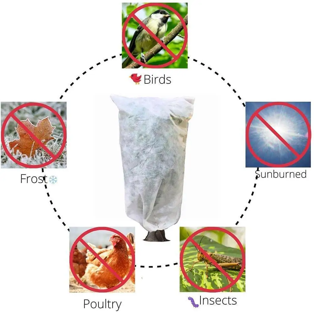 

Plant Frost-proof Cover In Autumn And Winter Cold-proof Non-woven Bag Cover Cover Tree Plant Insulation T4f3