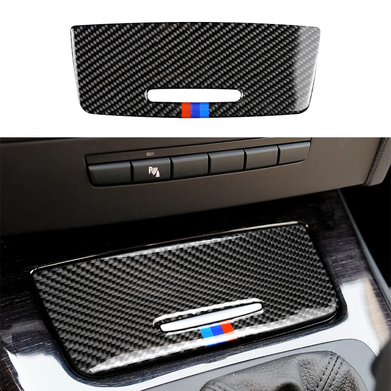 

Car Center Console Storage Box Imitation Carbon Fiber Trim Decorative Sticker For BMW 3 Series E90 E92 2005-2012