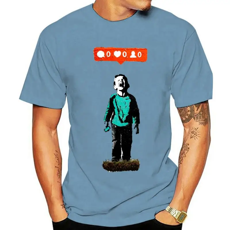 

I Have No Friends 0 Banksy Boy Street Art Graffiti Men'S T-Shirt 2020 Fashion Solid Color Men Sleeveless T Shirt