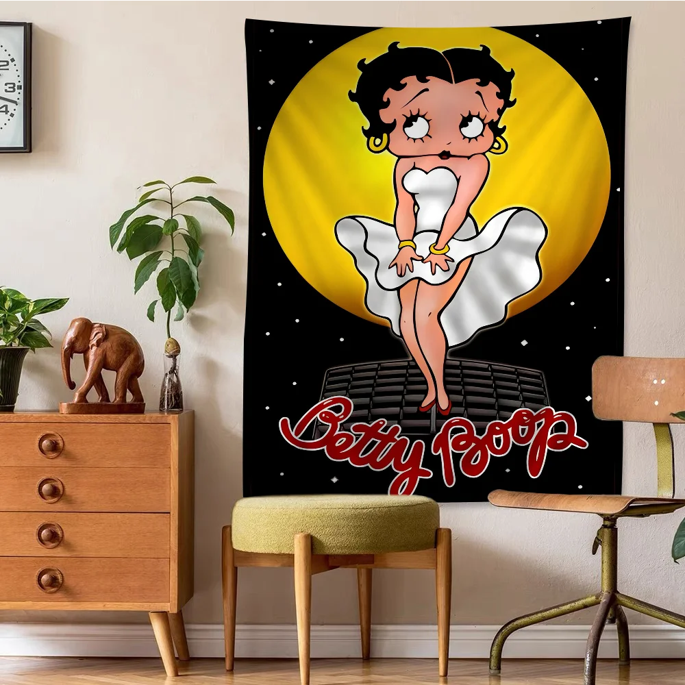 B-Betty-Cute-B-Boop красочный гобелен настенный домашний декор хиппи богемное украшение