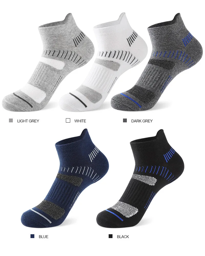 5Pairs High Quality Men Running Outdoor Ankle Socks Breathable Cotton Sports Socks Casual Athletic Thin Cut Short Sock Plus Size