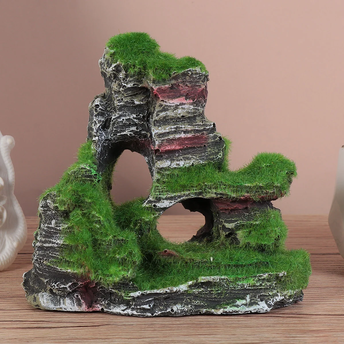 

Resin Mountain Landscape Craft Moss Rockery for Decoration