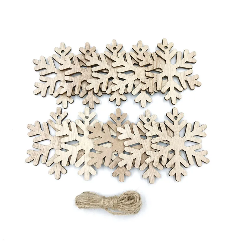 10 шт. деревянные рождественские украшения незавершенные круги для поделок