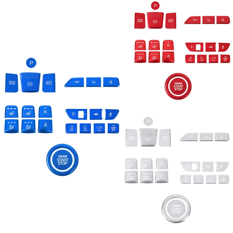 22 шт. наклейка на кнопку центрального управления пуск сиденье накладка для KIA
