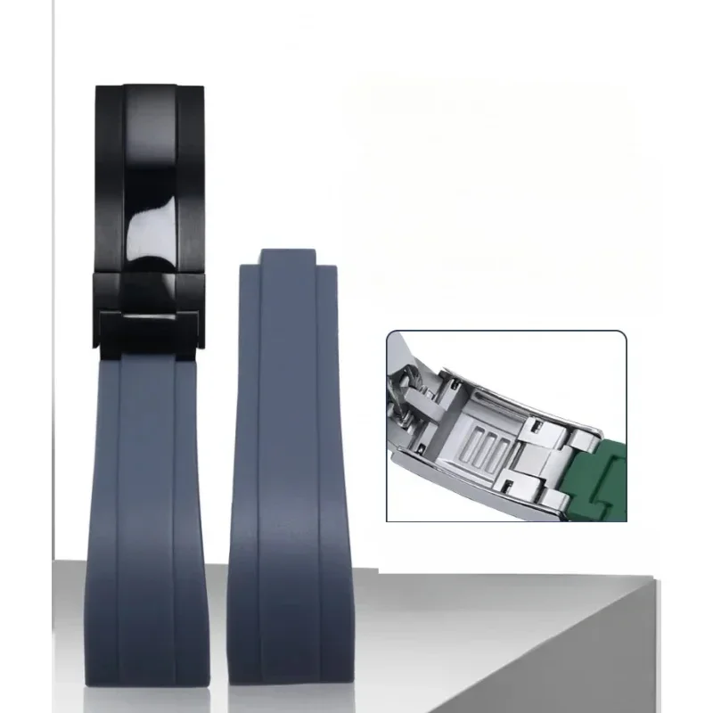 Для Rolex Submariner Yacht Master OYSTERFLEX Daytona Omega Seamaster ремешок для часов 20 мм 21 резиновый