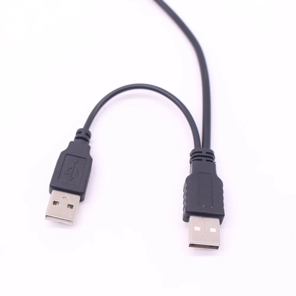 USB2.0 к SATA 7+15 Pin 22 Dual USB адаптерный кабель с блоком питания для жесткого диска HDD SSD размером 2.5 дюйма.