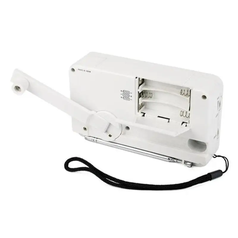 portable emergency radio with solar and hand crank self powered battery usb recharging fmam radio led flashlight phone charger free global shipping