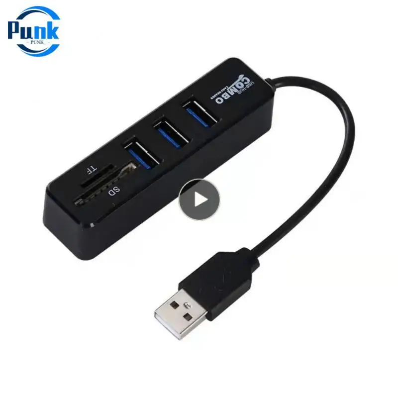 

Abs Four Port Usb Hub Docking Station Multi Splitter Adapter Portable Power Adapter Computer Accessories Small Usb Hub 1.1 2.0