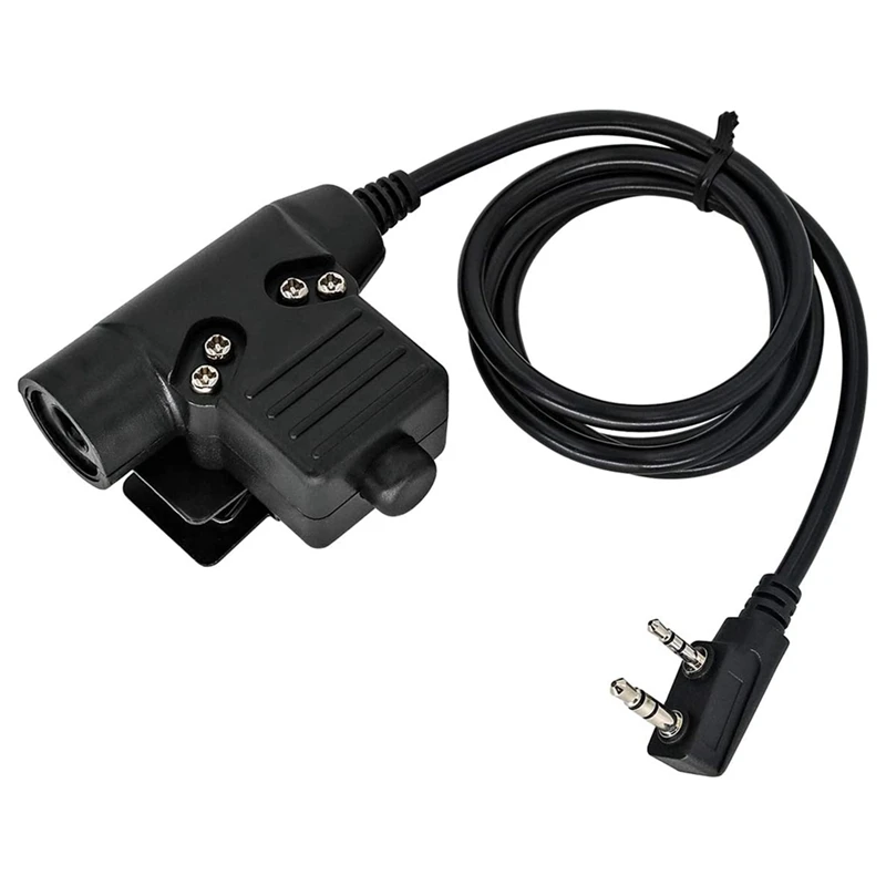 

U94 PTT System Adapter 2 Pin 7.0Mm Kenwood Plug Push To Talk For Walkie Talkies(Civilian Version)