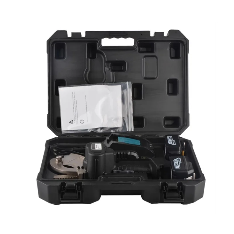 Резак для кабелей с трещоткой и двумя аккумуляторами