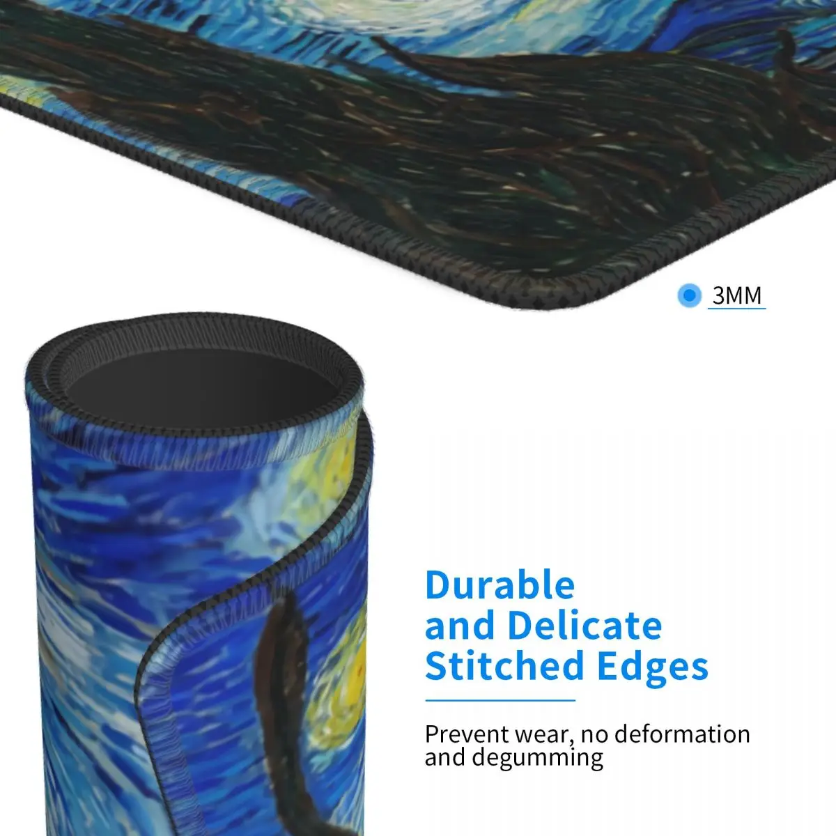 Винсент Ван Гог Звездная ночь коврик для мыши под заказ противоскользящая