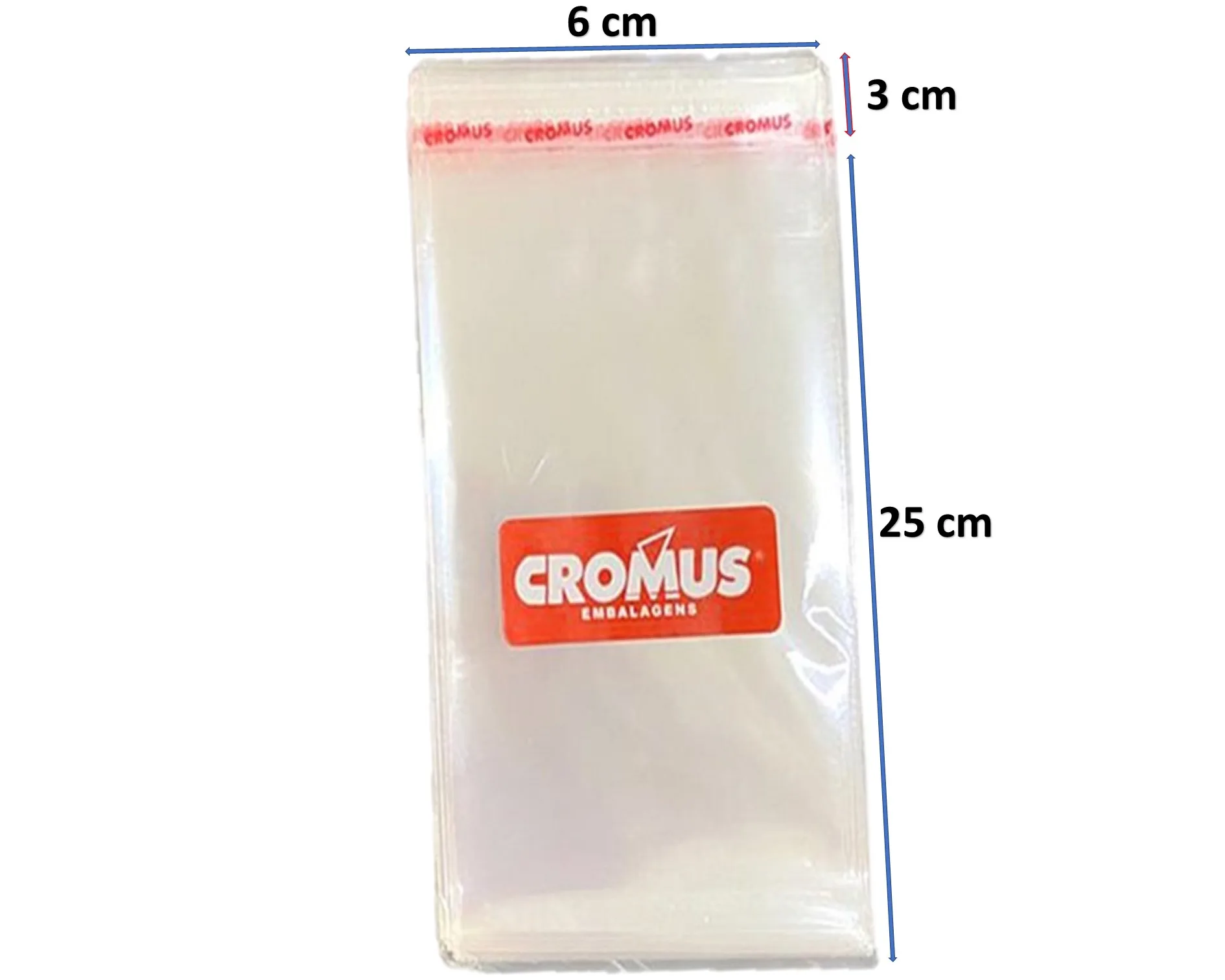 6x25 прозрачная сумка Cromus 100 Un.