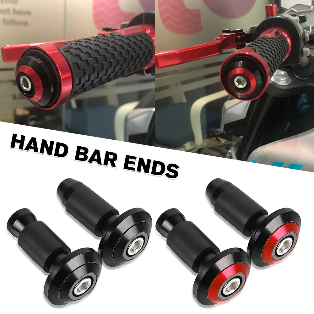 

Universal Motorcycle Handlebar 22mm Hand Grips End Cap for honda cr 250 f4i vfr800 cbr1100xx suzuki bandit 600 gsr 750 gsxr GSX