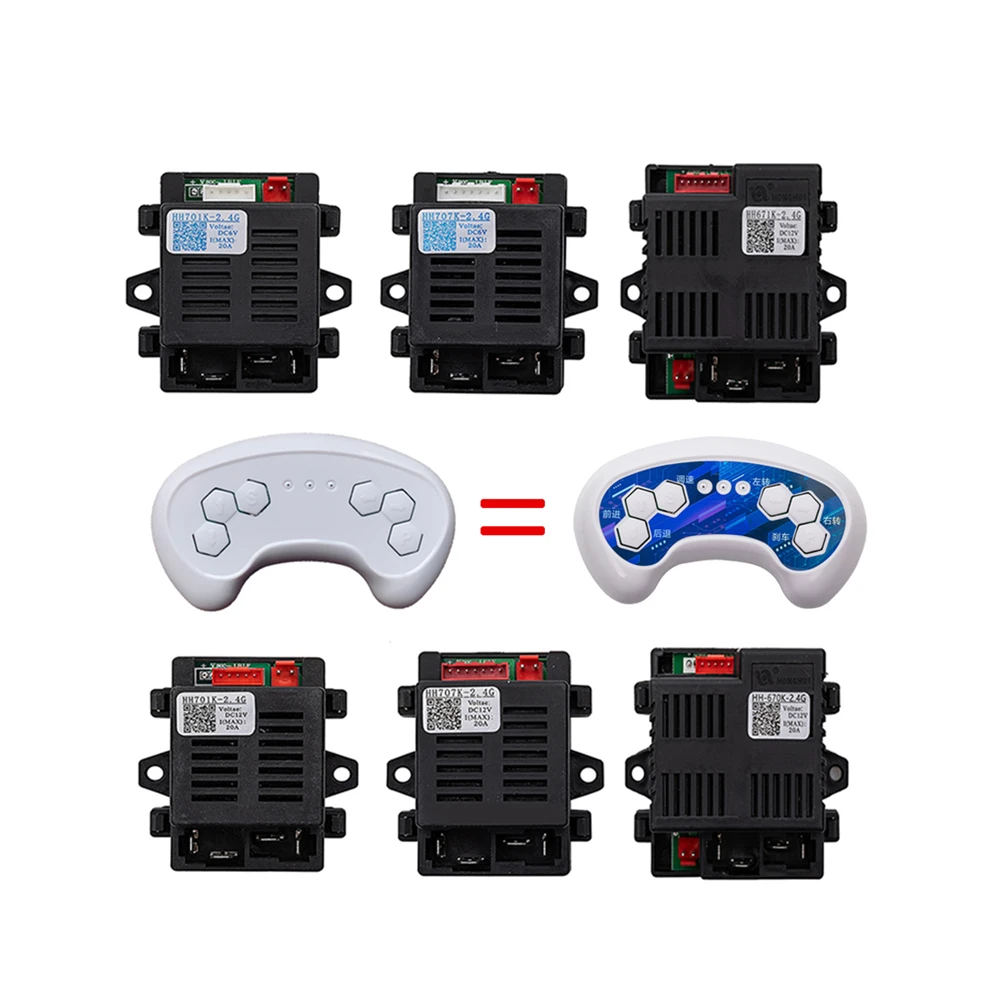 6V 12V HH670K HH671K HH701K HH707K 2.4G Bluetooth Remote Control and Receiver for Kids Powered Ride on Car Replacement Parts