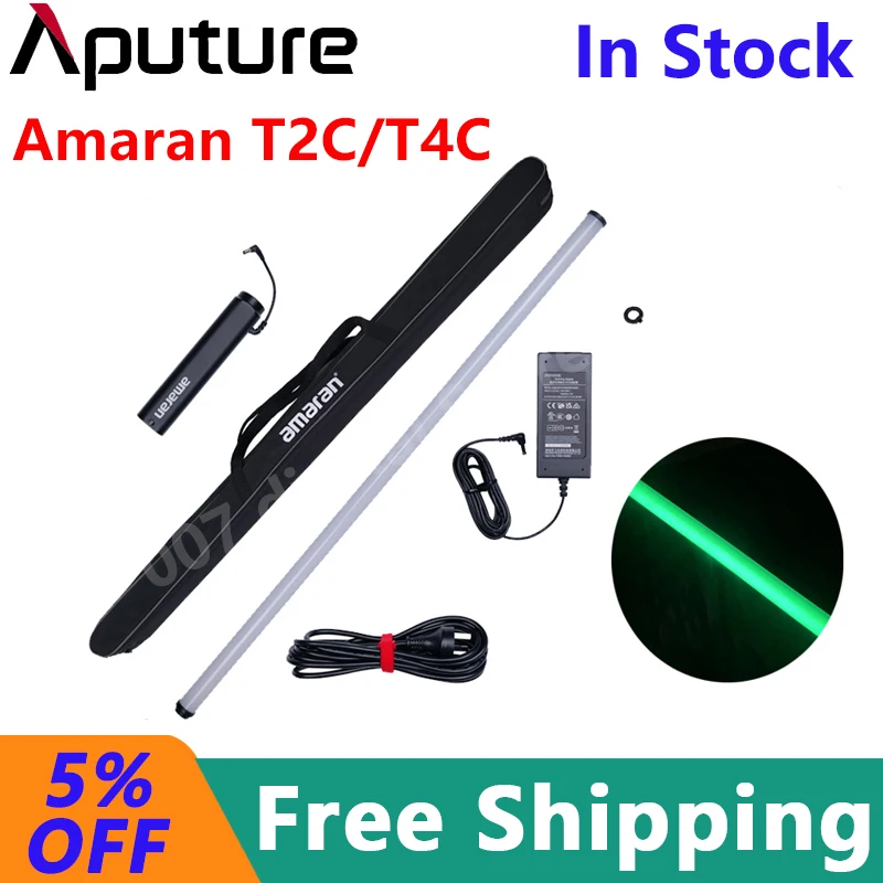 

Aputure Amaran T2C T4C RGB Tube Light Stick Handled LED Full-color 2500-7500K Video Light for Live Streaming YouTube Tik Tok