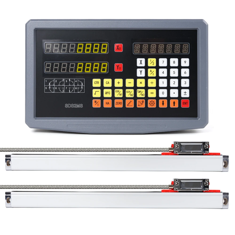 

SDS2MS SDS3MS YHSINO Dro Digital Readout Kit Set Linear Scale Linear Optical Ruler 5U 5V TTL DB9 170MM to 1020MM for Machines