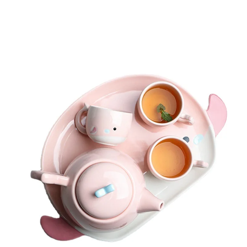 Чайный горшок чайный набор милая Ручная работа в виде животных Цветная