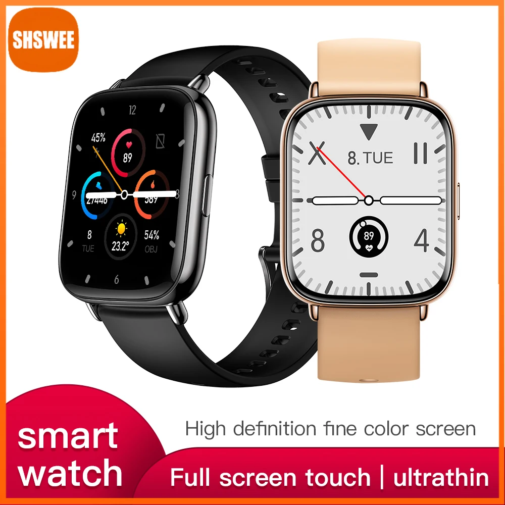 

NEW 1.69 Inch Women Smartwatch Thermometer Full Touch Sport Clock IP67 Waterproof Watches Heart Rate Monitor Smart Watch for Men