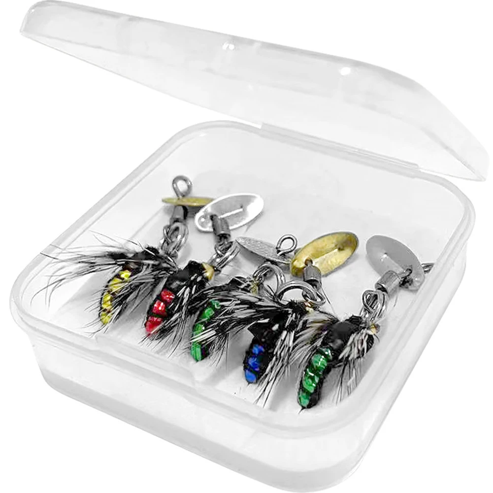 

5 X Fly Hooks Flies Insect Lures Bait Fly Fishing Decoy Bait Sequin Fishhook Feather Metal Trout Nymph Fly-Fishing Lure Tackles