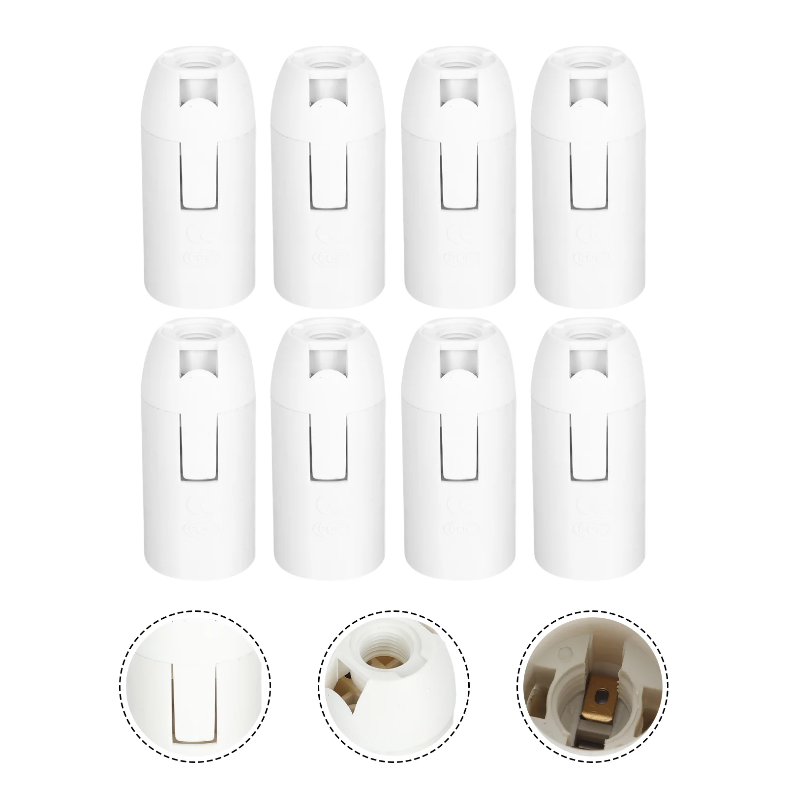 

8Pcs Light Holder Table Light Socket Plastic Light Holder Table Light Holder E14 Light Holder Chic Light Accessory for Home DIY