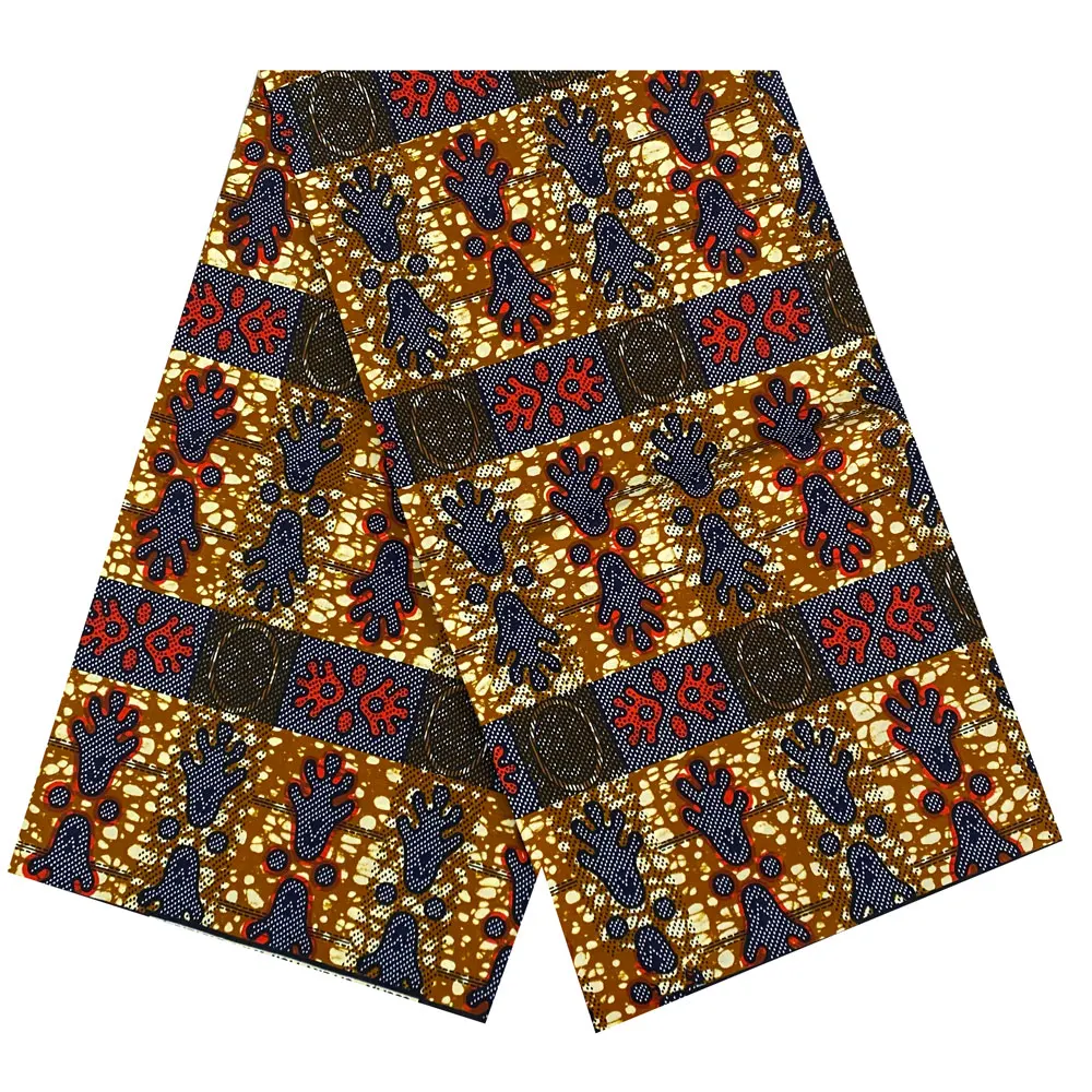 Ткань из Анкары Африканский настоящий восковой принт хлопок 100% новый дизайн 2022