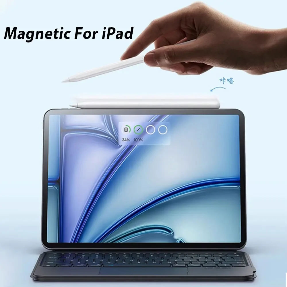 Фото Стилус для Apple Pencil для iPad Air 11 M2 M3 M4 A16 11-го поколения, Pro 12.9 13 M5, Air 6 5 4 10-го 9-го поколения, Mini 7 10.2, аксессуары №2
