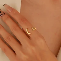 fashion simple smile face rings for women geometric creative opening adjustable ring 2022 trendy party jewelry birthday gifts