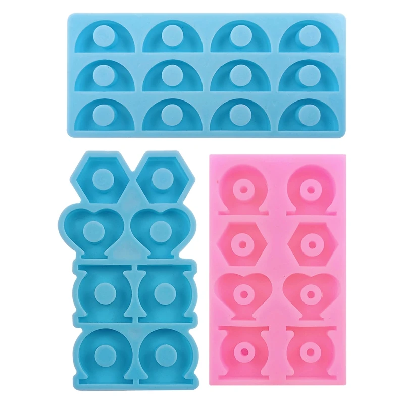 

28TF Super Glossy Straw Topper Resin Molds Circle Heart Flower Shape Silicone Molds for Straws Attachment DIY Epoxy Casting