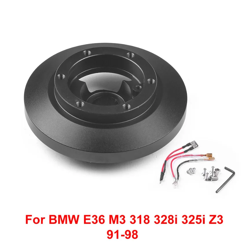 

Steering Wheel Adapter 91-98 fit For BMW E36 M3 318 328i 325i Z3 Steering Wheel Short Hub Adapter Boss Kit 1pcs