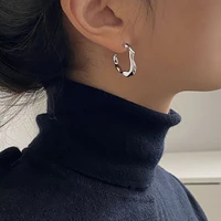 2022 korean earrings s925 silver needle small earring feminine simple circle earring trendy cuff bridal earrings for wedding