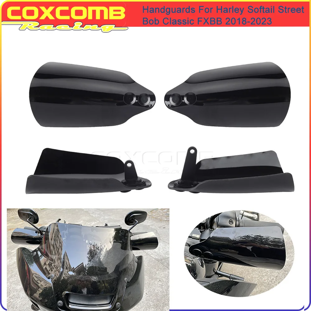 

Защита для рук мотоцикла ветрозащитная черная универсальная защита для Harley Softail Street Bob FXBB Heritage Classic 2018-2023