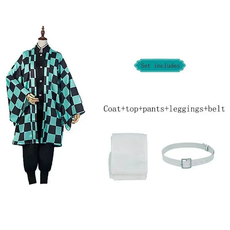 Платье Demon Slayer Kamado Tanjirou Zenitsu костюм для косплея аниме комплект детского пола