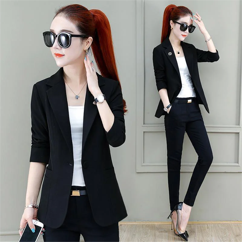 High-end Women's Blazers 2023 Autumn New Slim Short Solid Color Decorative Three-dimensional Cut Blazers Jackets
