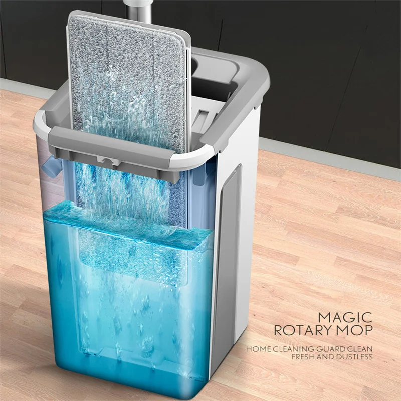 

Волшебная Швабра для пола, швабра с ведром, плоская швабра, вращающаяся Швабра для мытья пола, домашняя легко Очищающая Швабра