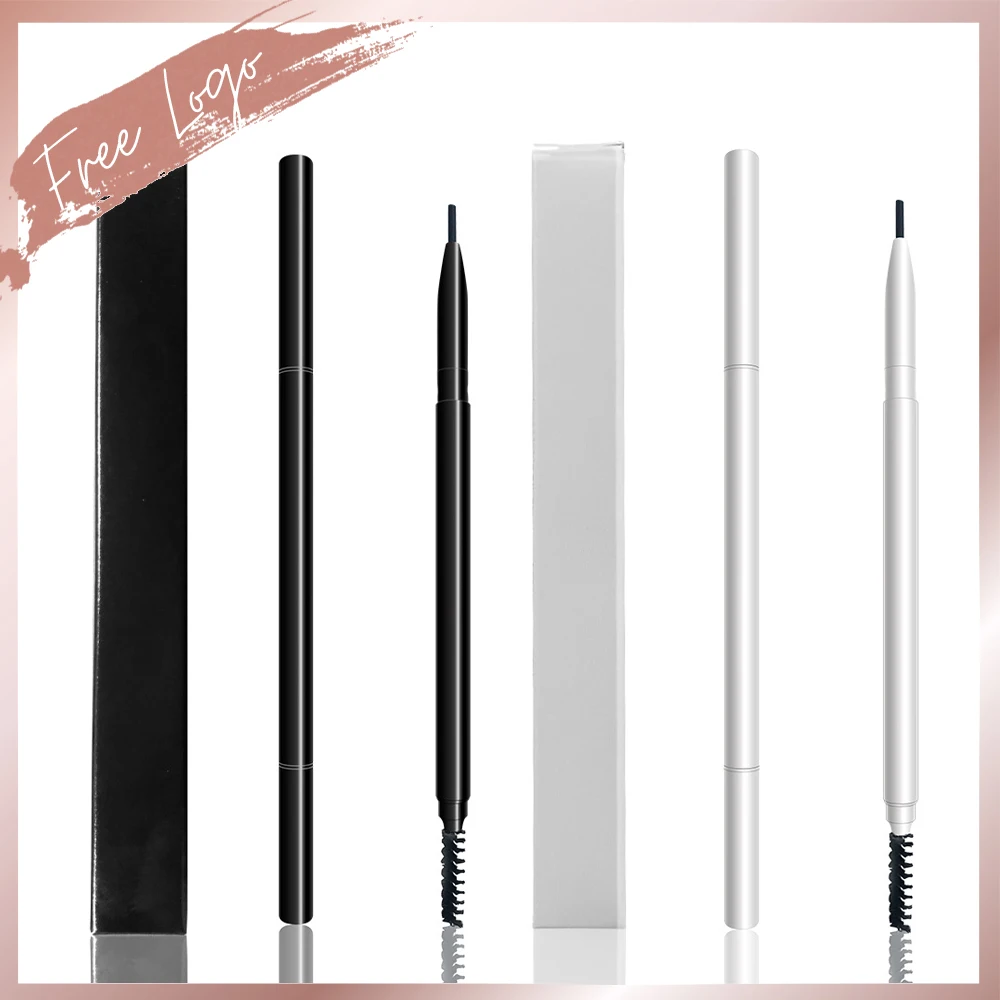 

Double-end Eyebrow Pencil White Natural Brow Filler DIY Vegan Pencil Custom Logo Organic Liner Precision Waterproof Long Lasting
