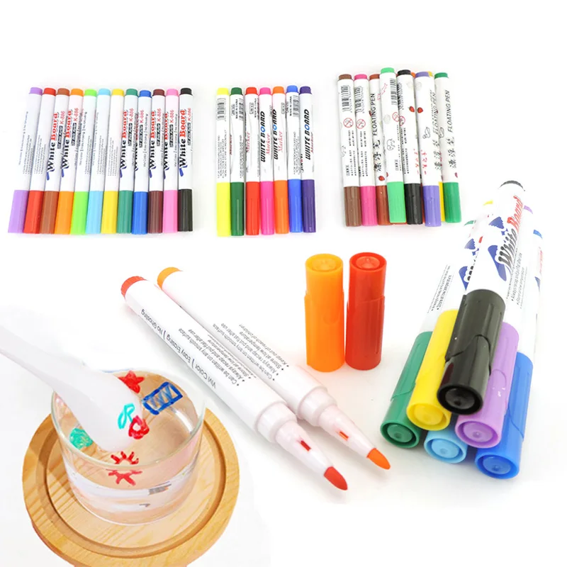 Magical Water Painting Pen 8/12 Colors Colorful Mark Pen Children's Early Education Toys Whiteboard Markers Doodle
