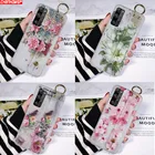 Чехол с ремешком на запястье для Huawei Honor 30S, 20S, 30 Pro Plus, 20 Lite, 10i, 10, 9X, 9C, 8X, X10 Max, силиконовый, мягкий