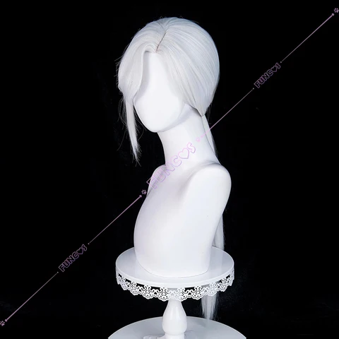 Косплей парик SILENT HILL Kotoyuki Tsuneki длинный серый серебристый белый