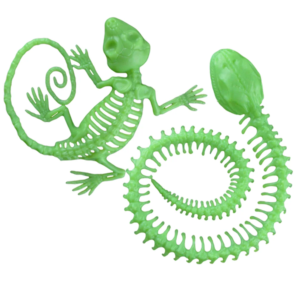 

1 Set Fake Snake Halloween Snake Toy Layout Luminous Fake Gecko Accessory
