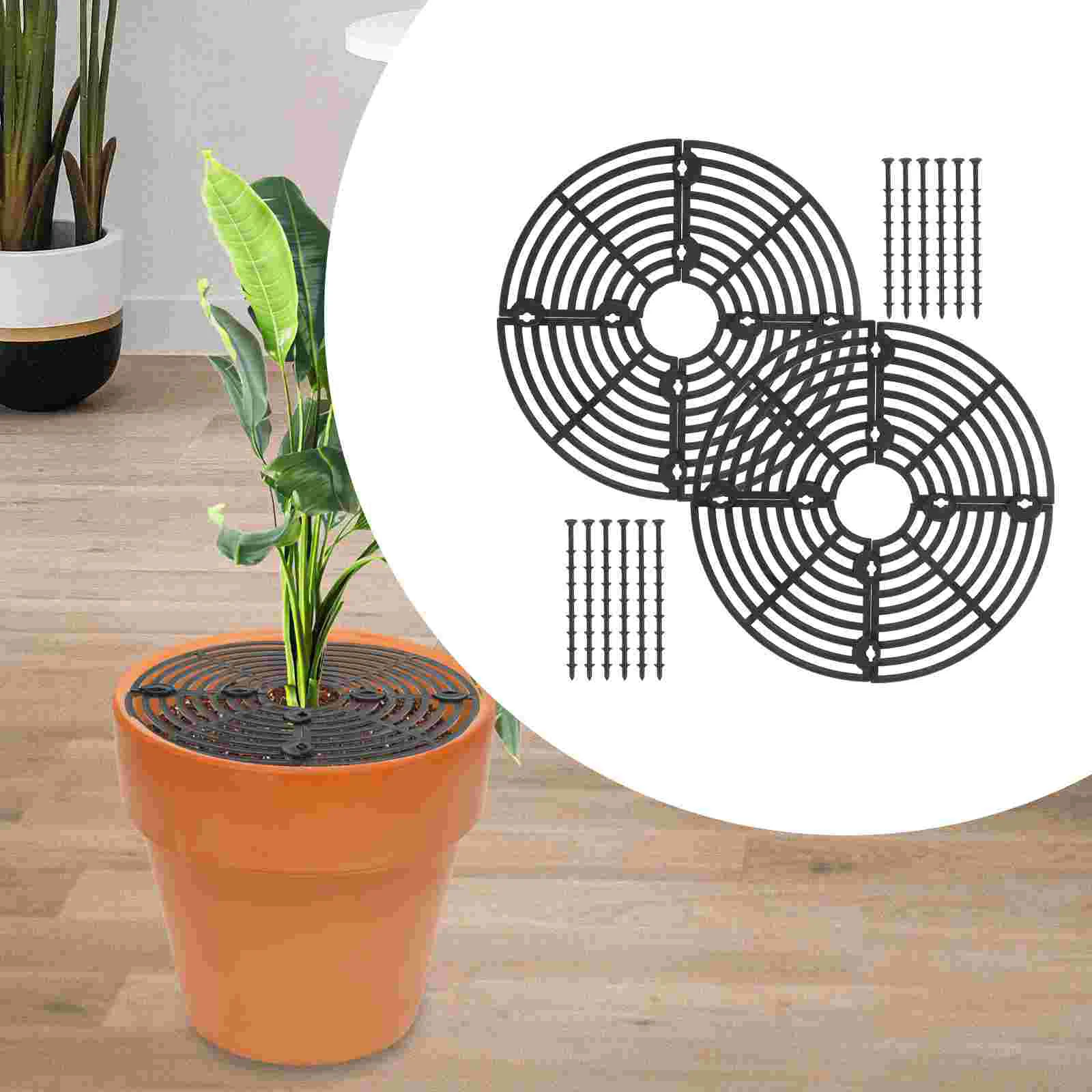 

2pcs Pot Grids Pot Covers Flower Pot Covers Flower Cover Soil Protectors