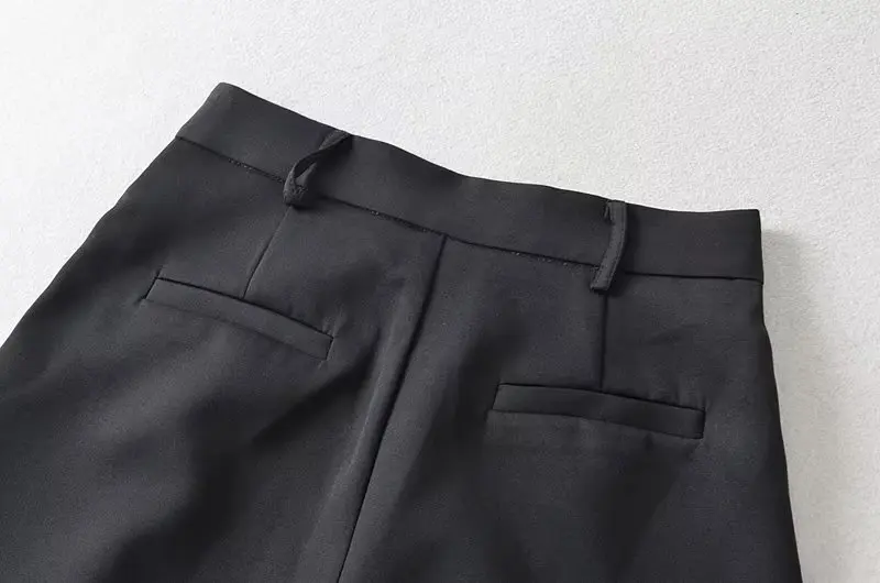 Jenny&Dave England Style Office Lady Solid Simple Bermuda Fashion High Wasit Loose Suit Shorts Women