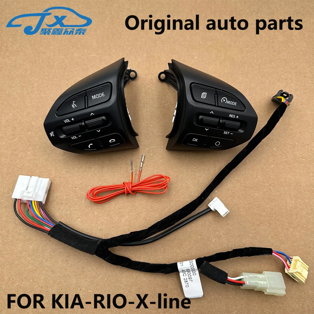 

Оригинальные детали для Kia K2 RIO X-LINE 4, многофункциональное рулевое колесо, Bluetooth, фиксированная скорость, круиз-контроль, кнопка, звуковой выключатель