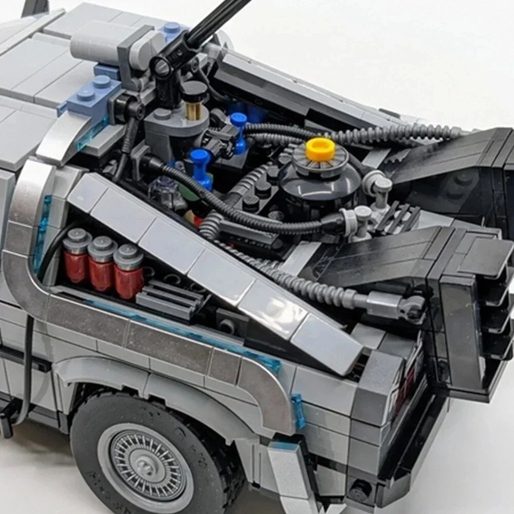 DeLorean Back to the Future Time DMC-12 Машина Спортивный автомобиль Строительные блоки Подходит