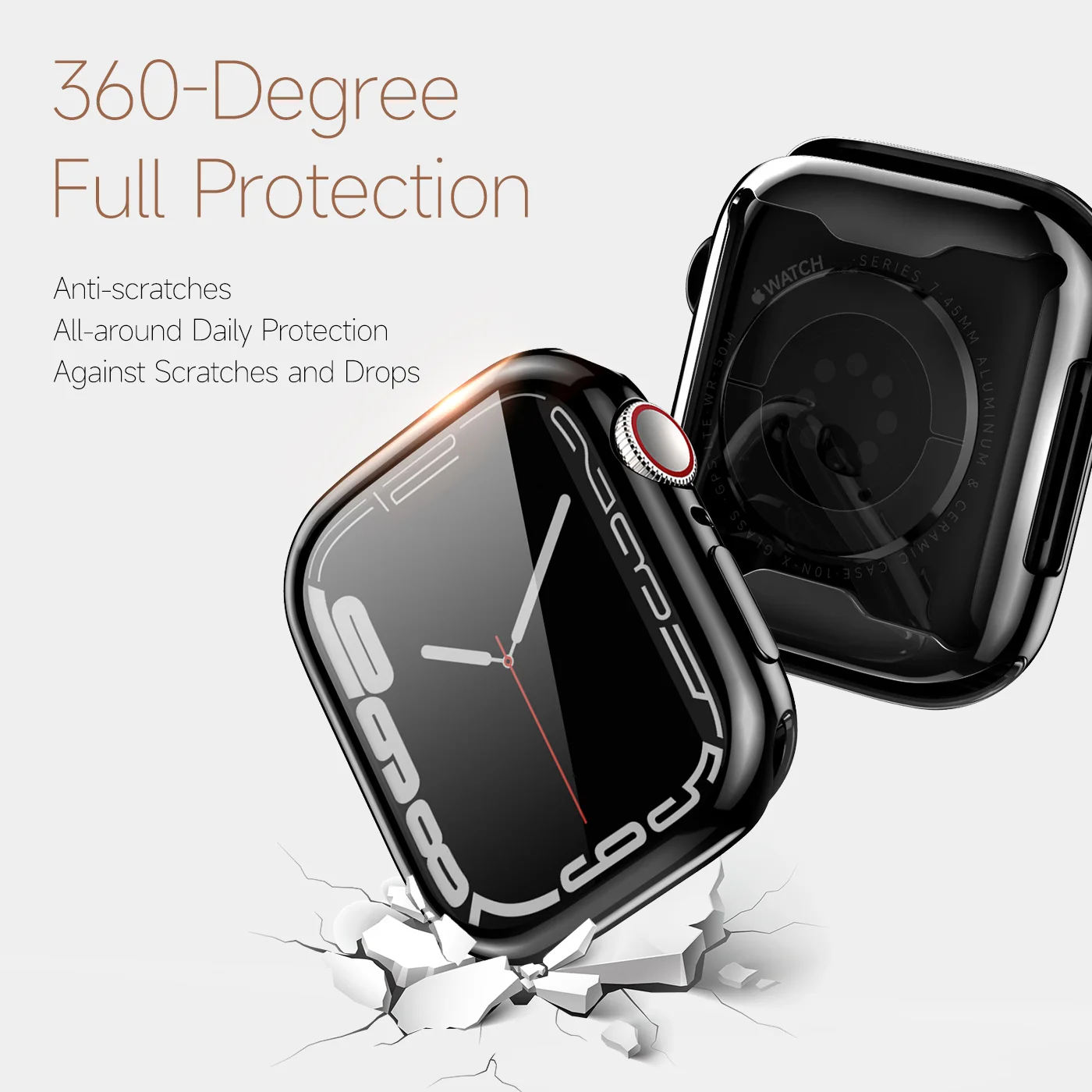 

Cover For Apple Watch Case 45mm 41mm 44mm 40mm 42mm 38mm iWatch Accessorie Screen Protecting Apple Watch Series 3 4 5 6 SE 7