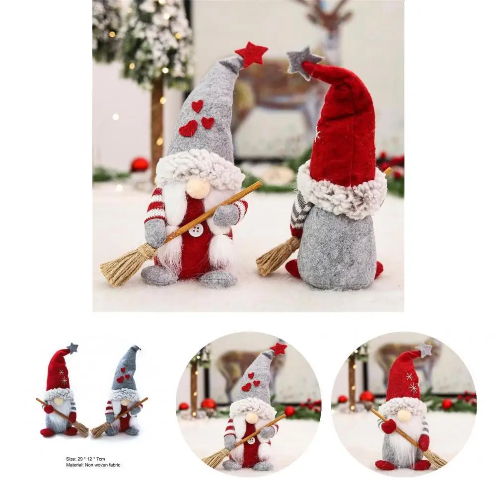 

High Hat Mini Creative Broom Design Dwarf Doll for Thanksgiving Day