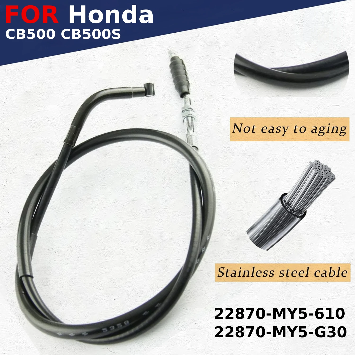 

Запчасти для мотоциклов, трос сцепления, Тяговая Тормозная Линия для Honda CB500 CB500S 1998-2002 1994 1995-1996 22870-MY5-G30 22870-MY5-610