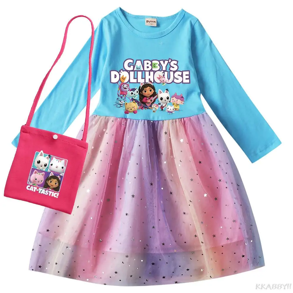 Женское платье для кукольного домика с длинным рукавом |