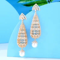soramoore new trendy diy cz pearl original pendant earrings for women girl daily japanese korean gothic accessories high quality