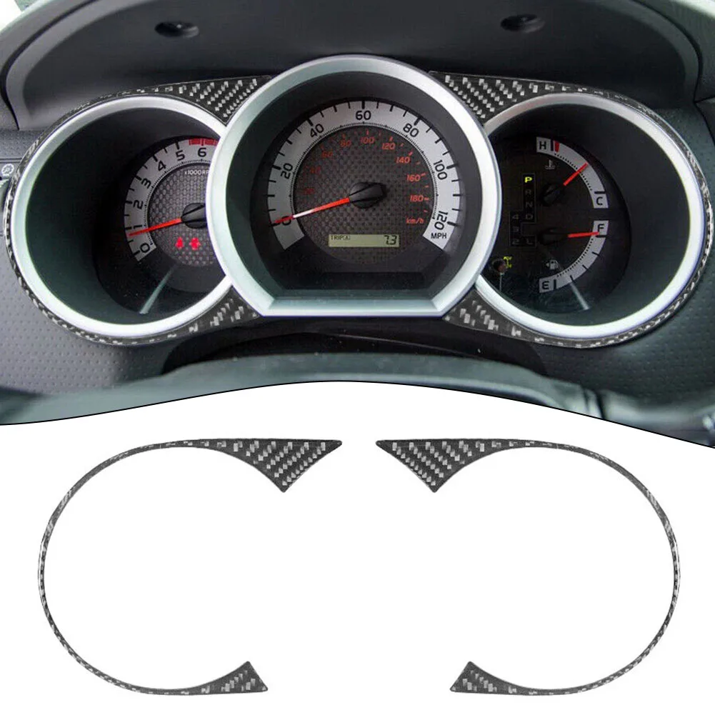 

2Pcs Carbon Fiber Interior Speedomter Instrument Cover Trim For Toyota For Tacoma 2012-2015 Car Accessories