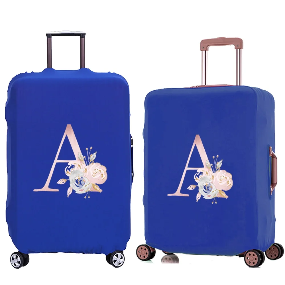 Suitcase Protective Cover Trolley Travel Suitcase Elastic Dustroof Cover Apply To 18-28 Inch Luggage Pink Flower Series Pattern